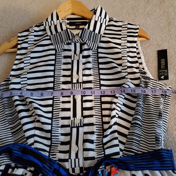 Maia pattern sleeveless dress size 12 NTW - Picture 14 of 15